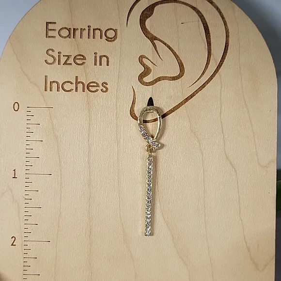 Crystal Twist Drop Earrings, S925 - Picture 6 of 6